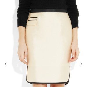 J.CREW Tuxedo Pencil Skirt Wool + Silk Scallop Hem